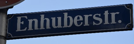 Straßenschild Enhuberstraße